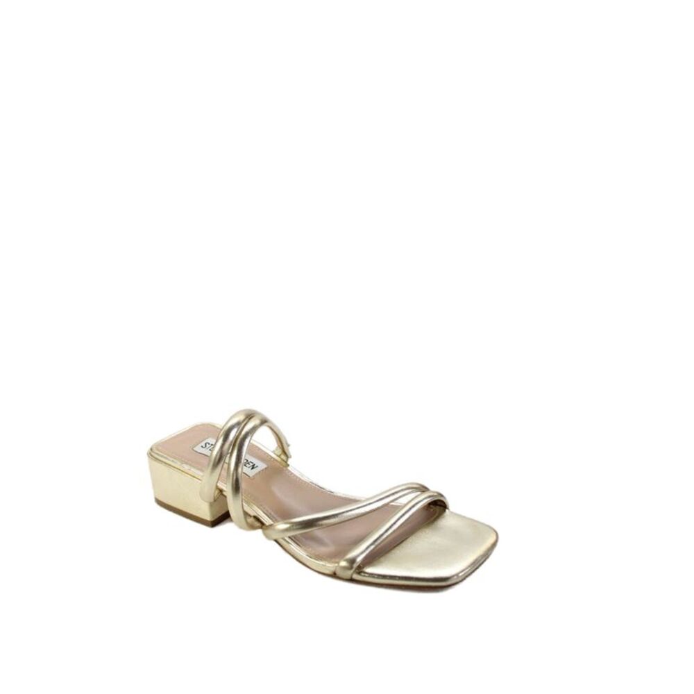 Steve Madden Women's Strappy Heels Metallic Gold Sandals Size 6